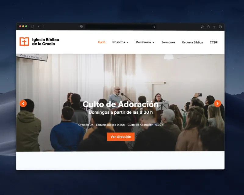 Captura de pantalla de Iglesia Bíblica de la Gracia