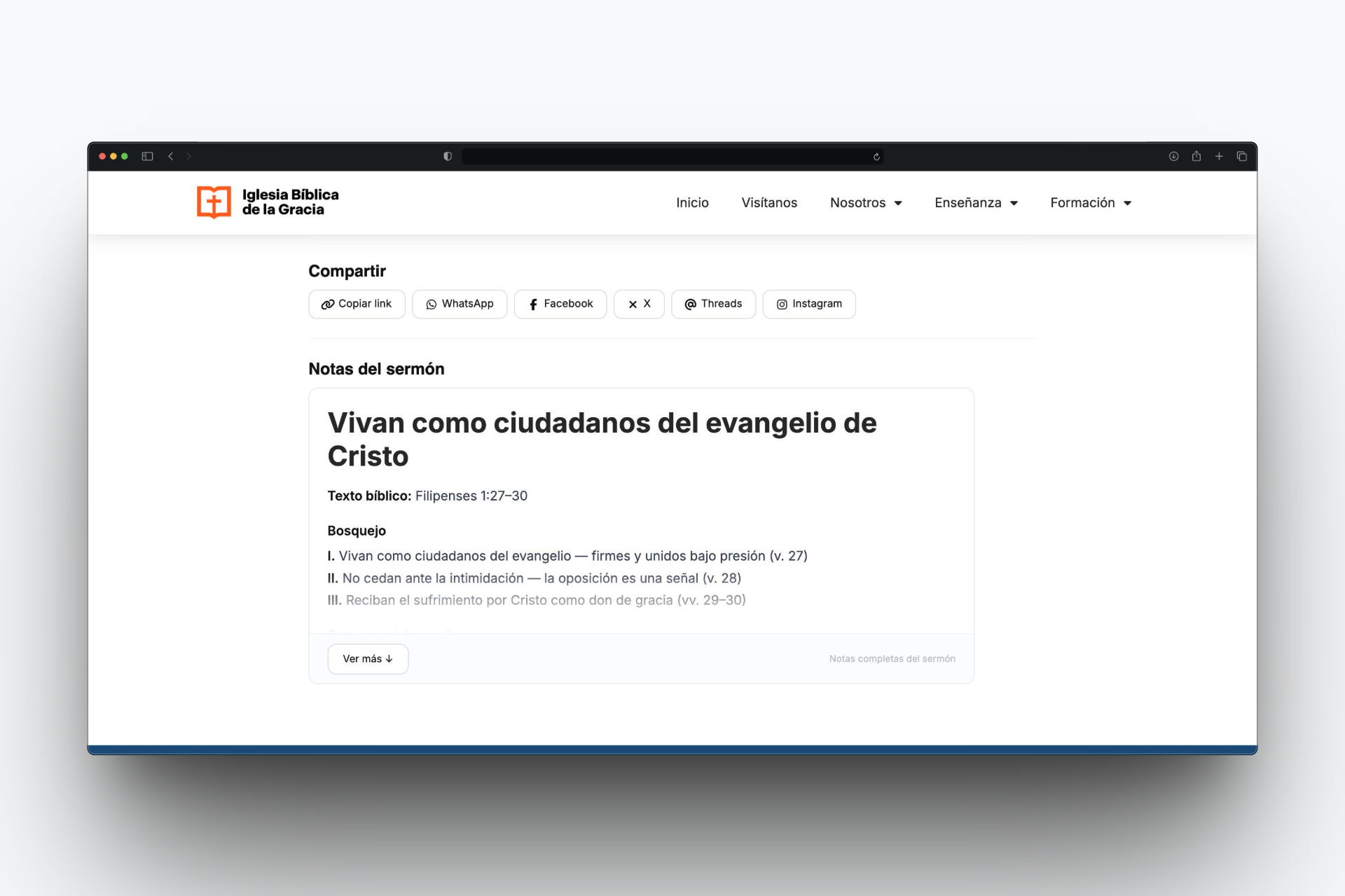 Mockup de SermoLibrary en acción