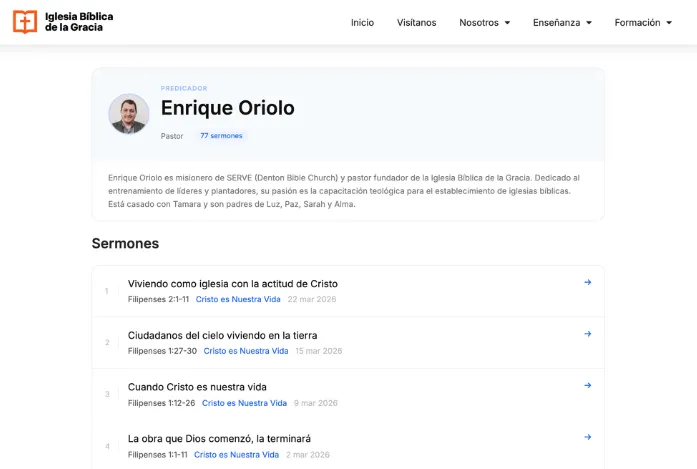 Captura del archivo por predicador en SermoLibrary
